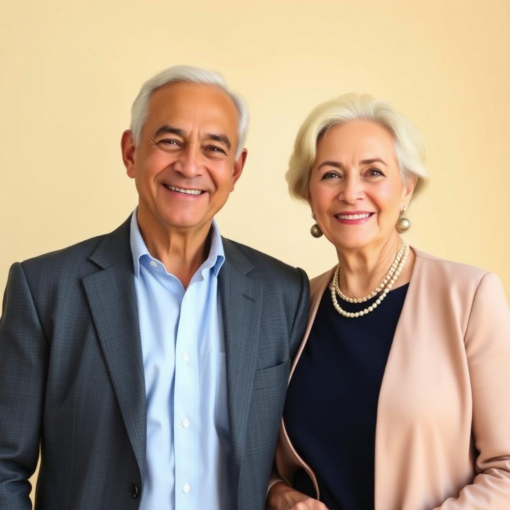 Retrato de Luis y Andrea, cliente de Pastelería Arcoíris